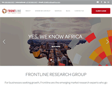 Tablet Screenshot of frontlineafrica.com